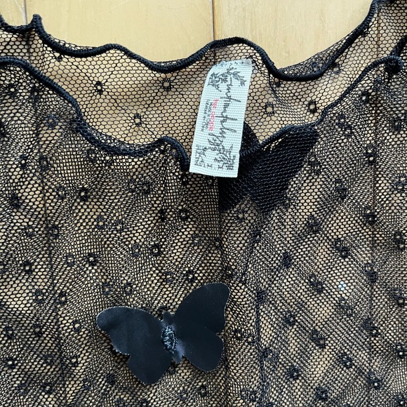 Free People Black Lace Flutter By Tee - Picture 8 of 10